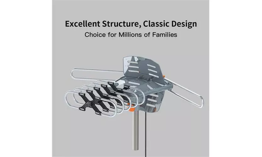 28-36dB 360 Degrees UV Dual-band Outdoor Antenna with Stand Black - Primary Image