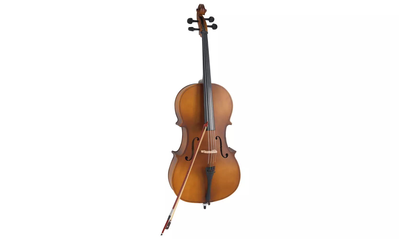 4/4 Full Size Matt Acoustic Cello for Beginner with Bag Bow Rosin Bridge - Primary Image