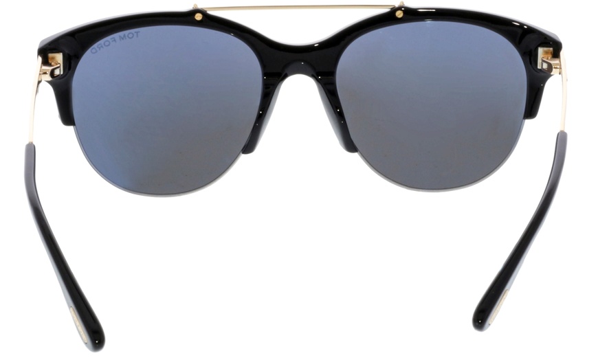 Tom Ford Women's Adrenne FT0517-01A-55 Black Semi-Rimless Sunglasses |  Groupon