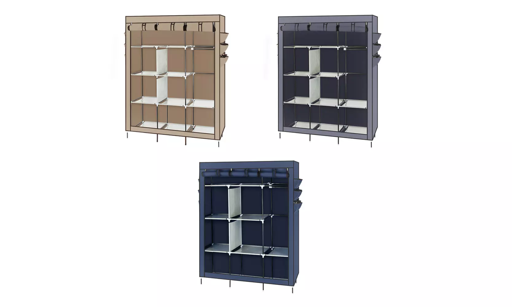 69" Non-woven Fabric Cloth Wardrobe Clothing Storage - Primary Image