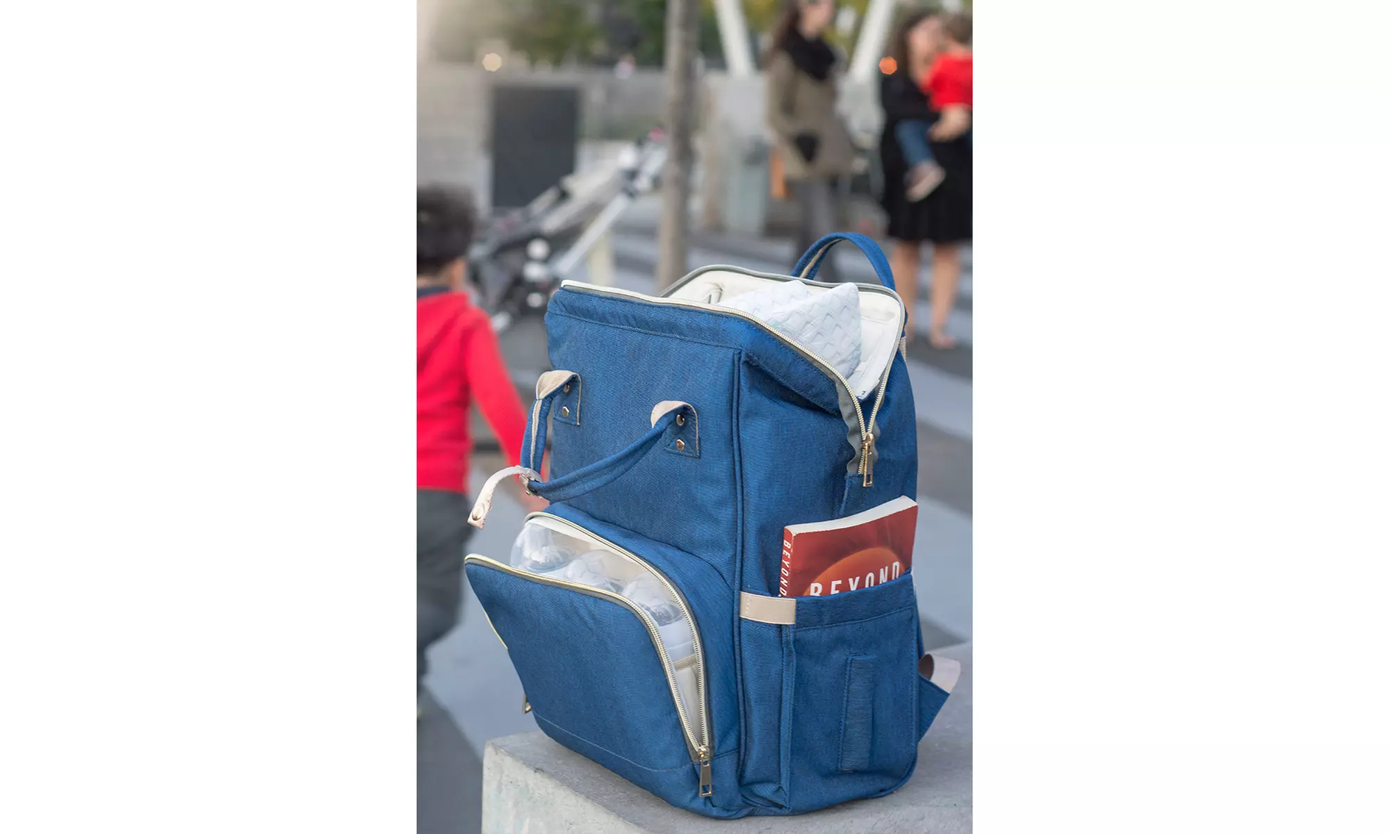 Multifunction Diaper Bag Water-Resistant Backpack - Primary Image