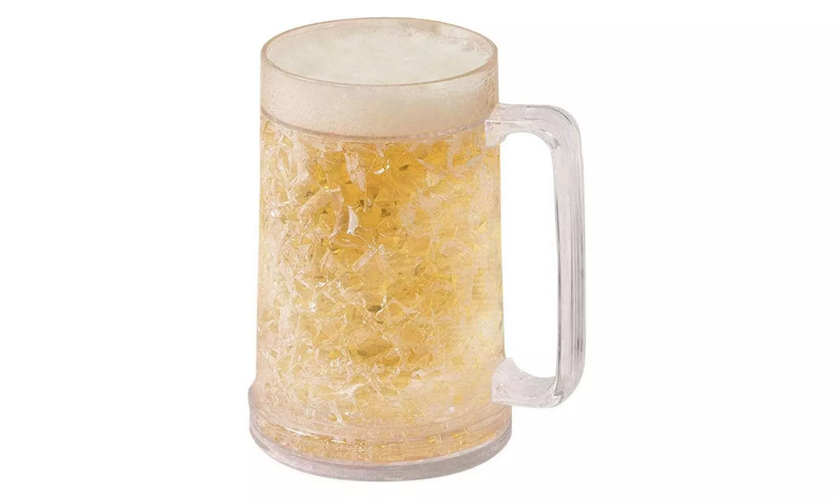 4-Pack 16oz Double Wall Gel Freezer Beer Mug Drinking Cup with Handle, 3.5"x6.1" - Primary Image