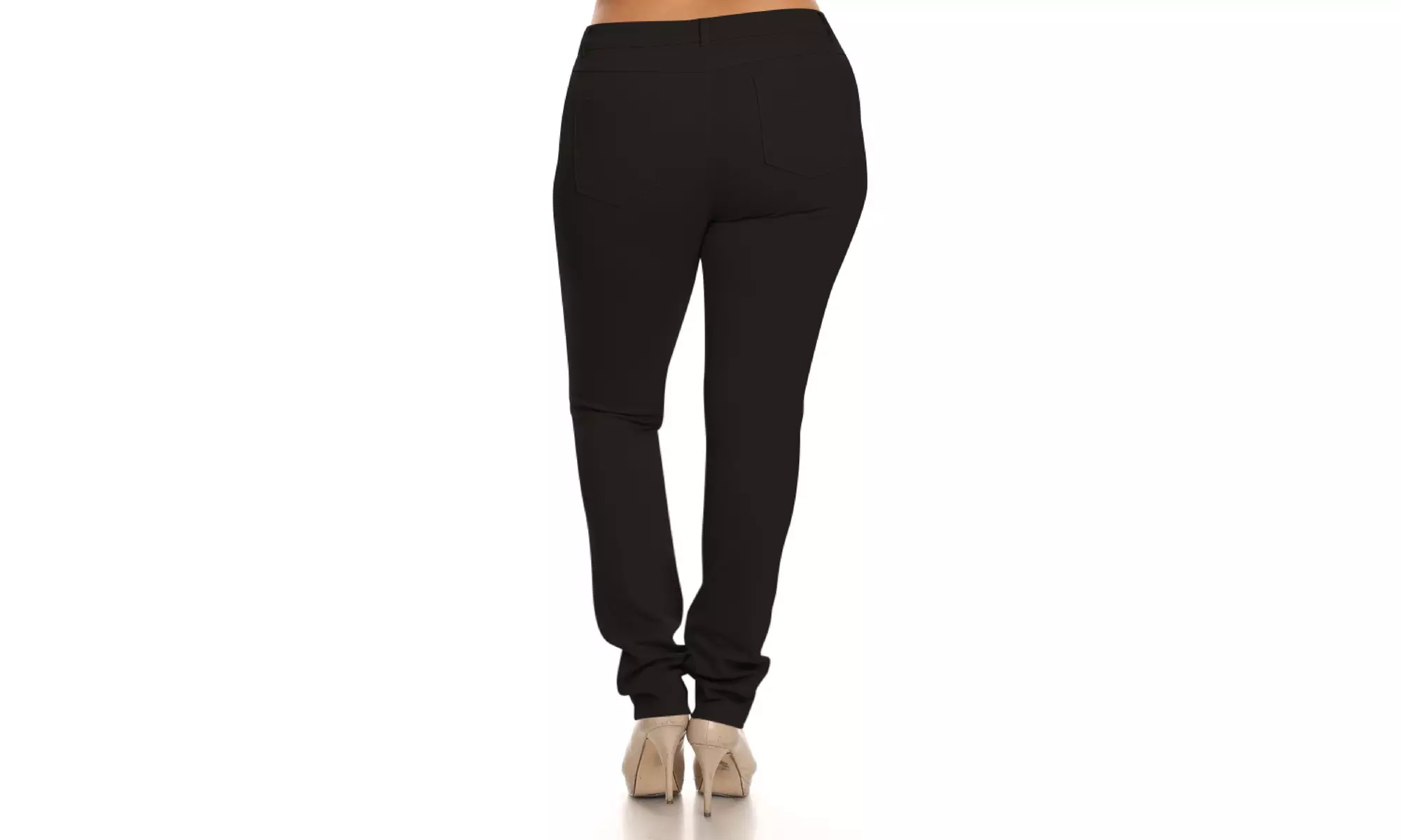 Women's Plus Size High Waist Pull-On Jeans Pants
