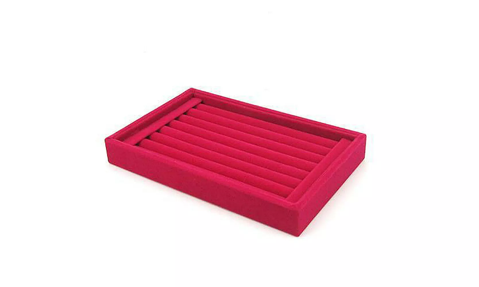 1-2 Pc Velvet Jewelry Ring Display Organizer Tray Holder Earring Storage Case