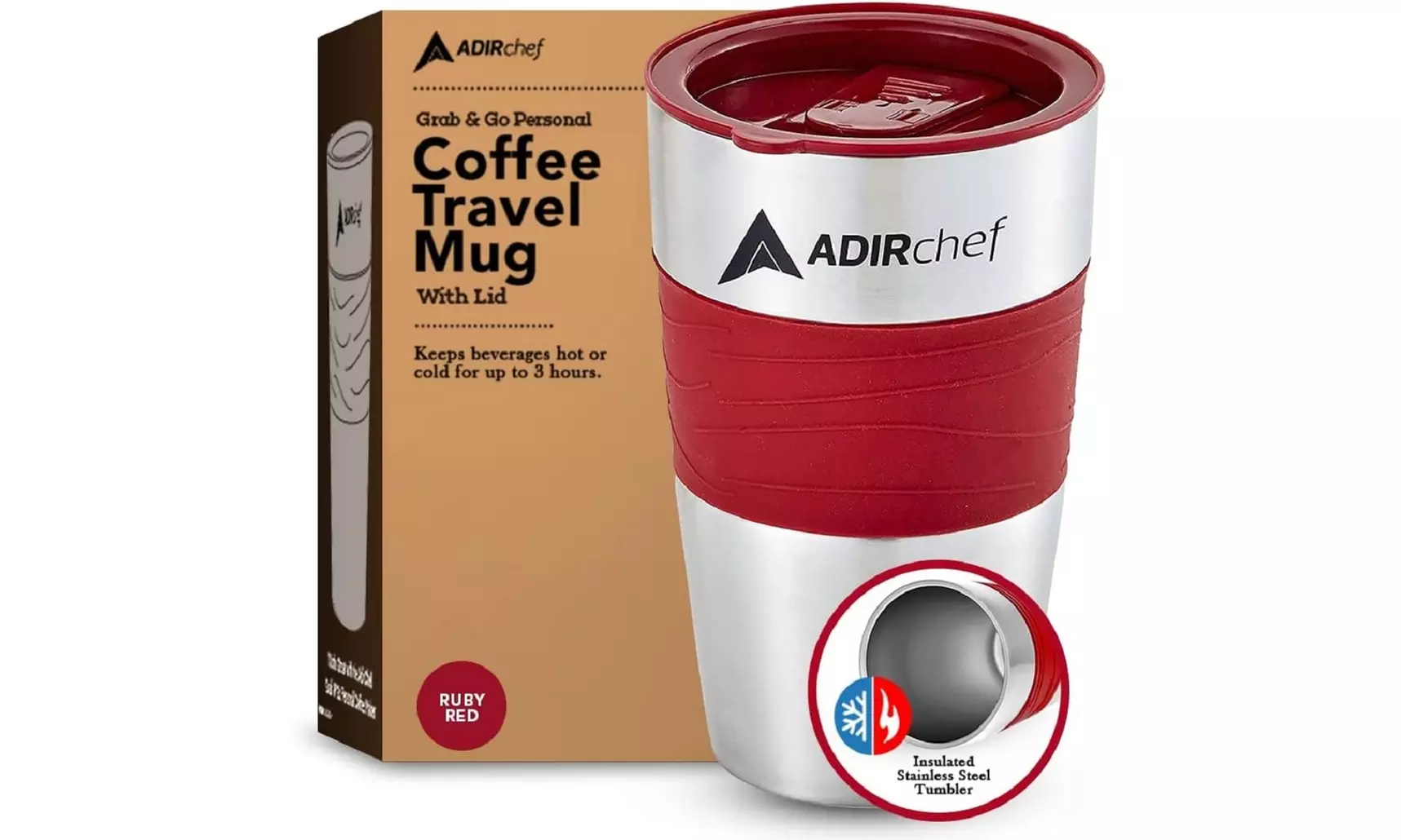 AdirChef Travel Coffee Mug 15 Oz 