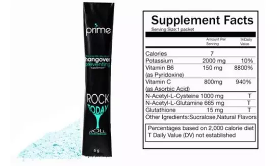 Prime Anti Hangover Drink Liver Detoxifier, 32 Servings - Second Medium