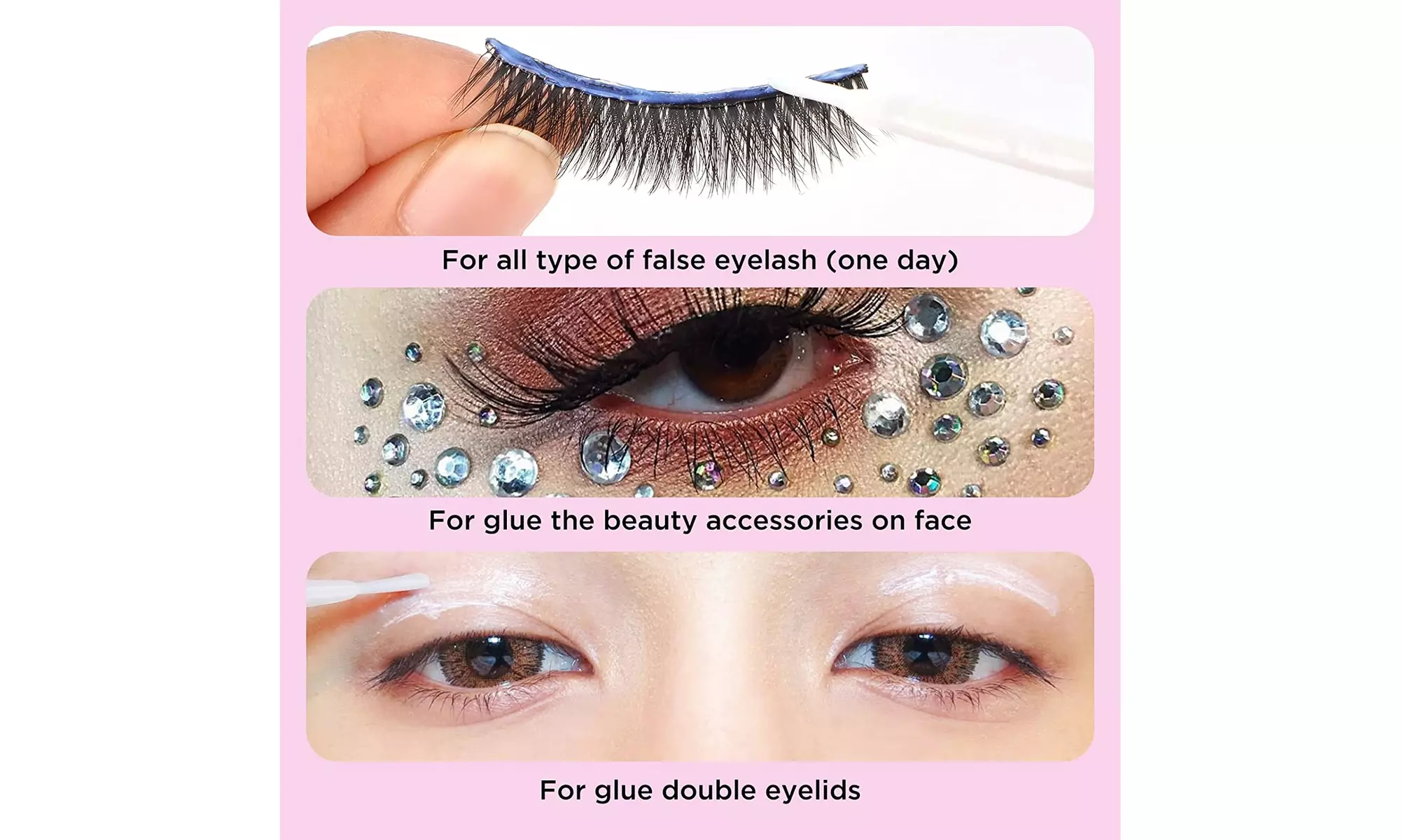 Bepholan Eyelash Glue, Super Strong Hold for False Eyelashes, Lash Glue, Eyelash - Second Medium
