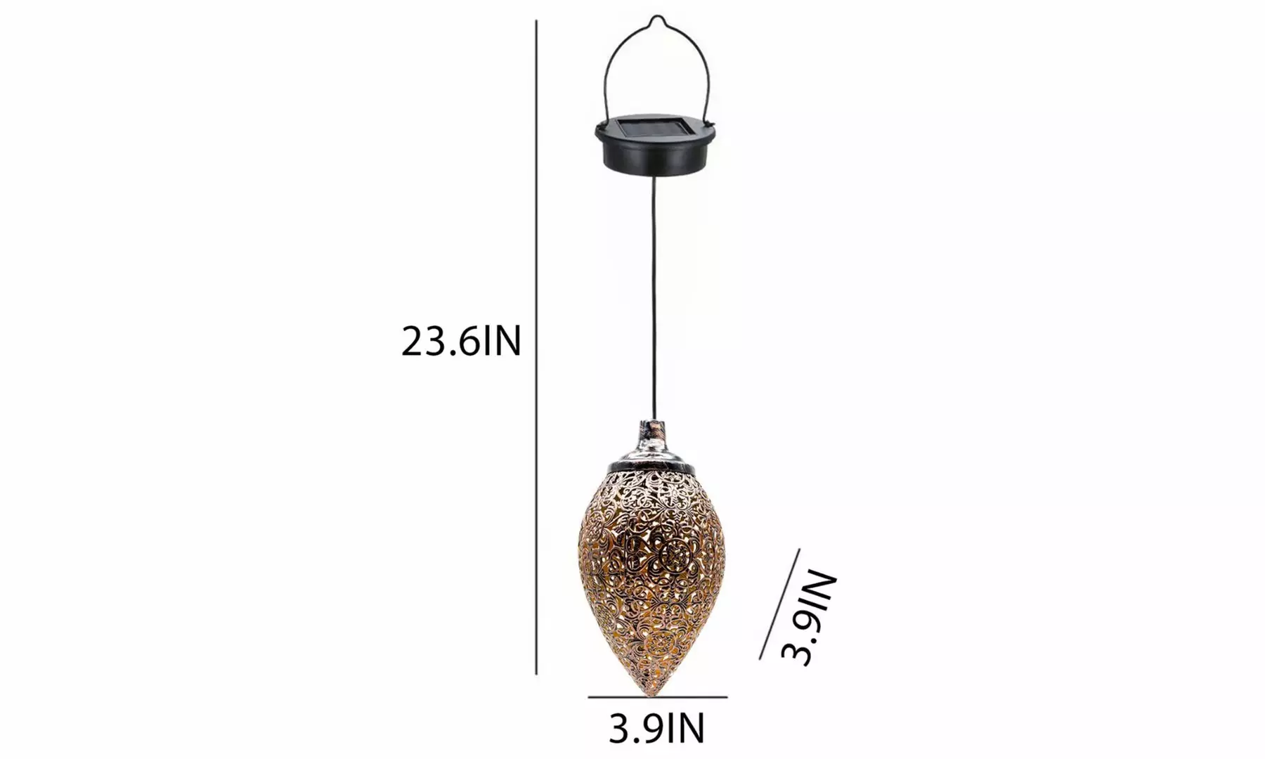 2 Pack Solar Lights Outdoor Garden Hanging Solar Lanterns Hanging Decor Lights