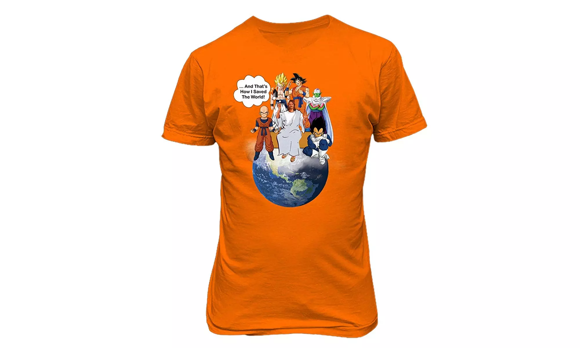 Jesus And Dragon Ball Z Goku Saiyan That's How I Saved The World Earth Funny - Primary Image