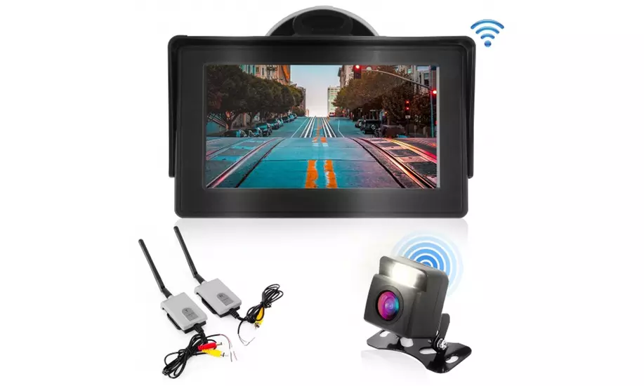 Pyle PLCM4580WIR Backup Camera & Video Monitor System w/ Wireless Video - Primary Image