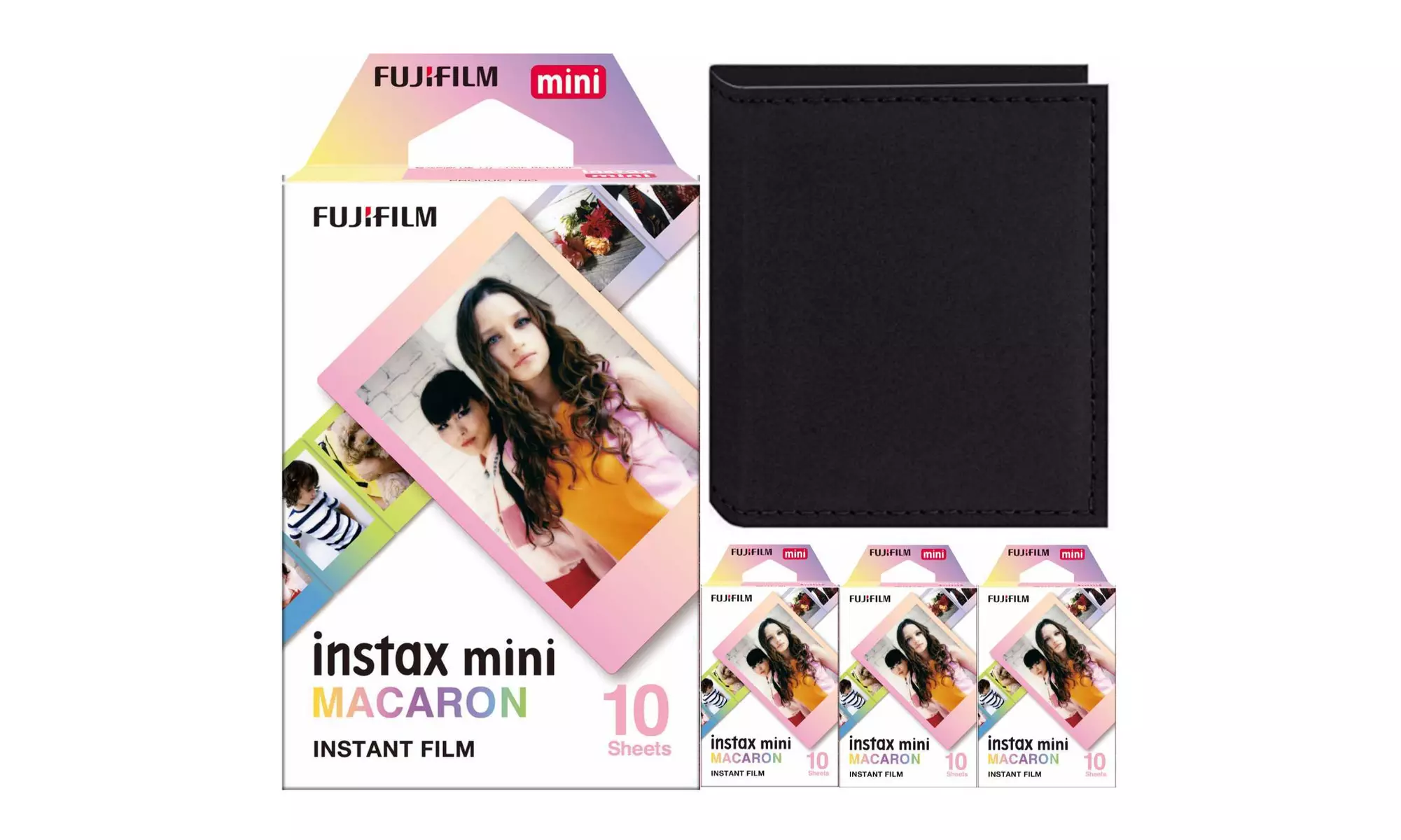 Fujifilm Instax Mini Macaron Frame Instant Film (40 Sheets) & Photo Album - Primary Image