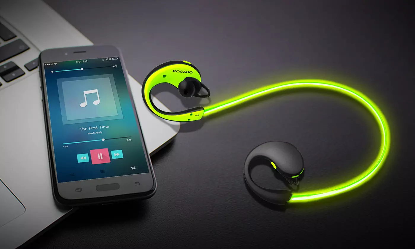 Kocaso V4.1 Wireless Sports Headset LED Illuminated Neckband Sport Earbuds