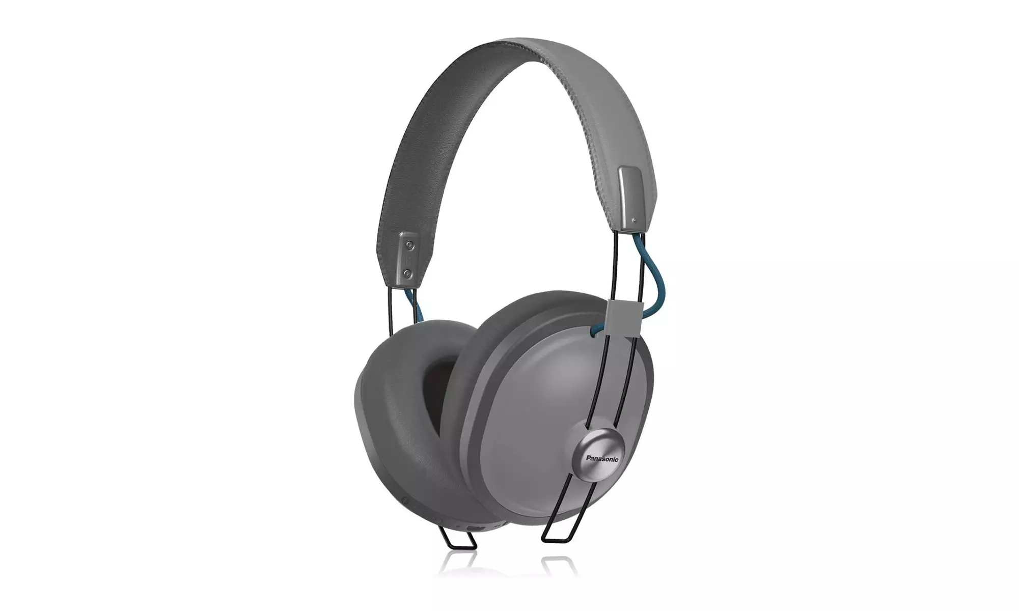 Panasonic RP-HTX80B-H Retro Over-Ear Wireless Headphones (Matte Steel) - Primary Image