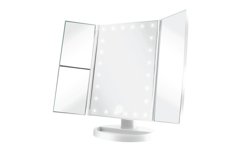 vivitar simply beautiful cordless led light up vanity mirror