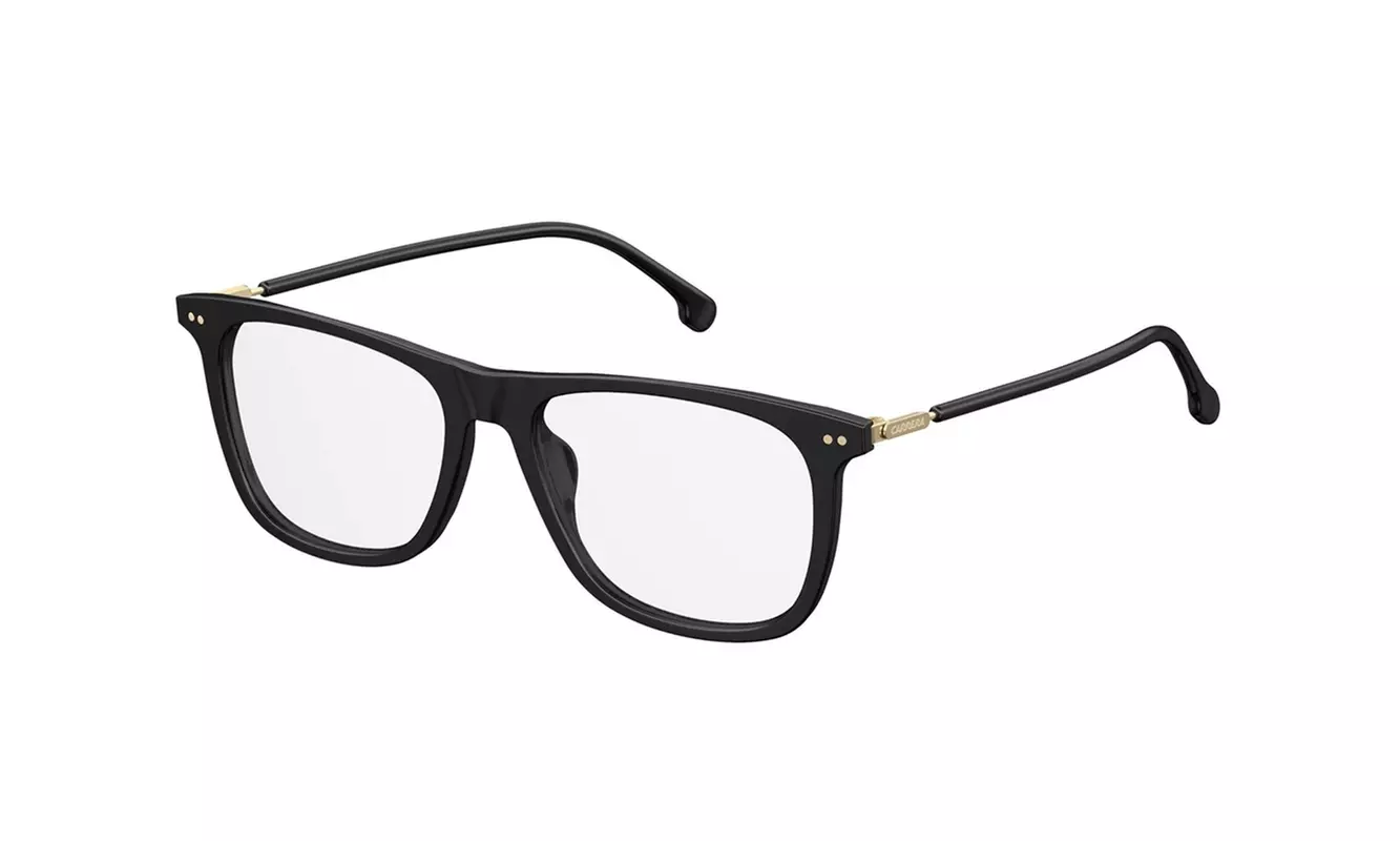 Carrera Optical Black Soft Square Eyeglass Frames - CA144V 0807 00 - Primary Image