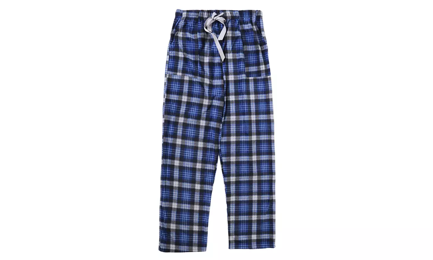 Men's COZY Fleece Pajama Pants with Pockets (1 OR 3-Pack Options)