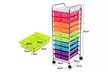Costway 10 Drawers Rolling Organizer Cart Craft Utility Mobile Trolley Chrome  - Second Medium
