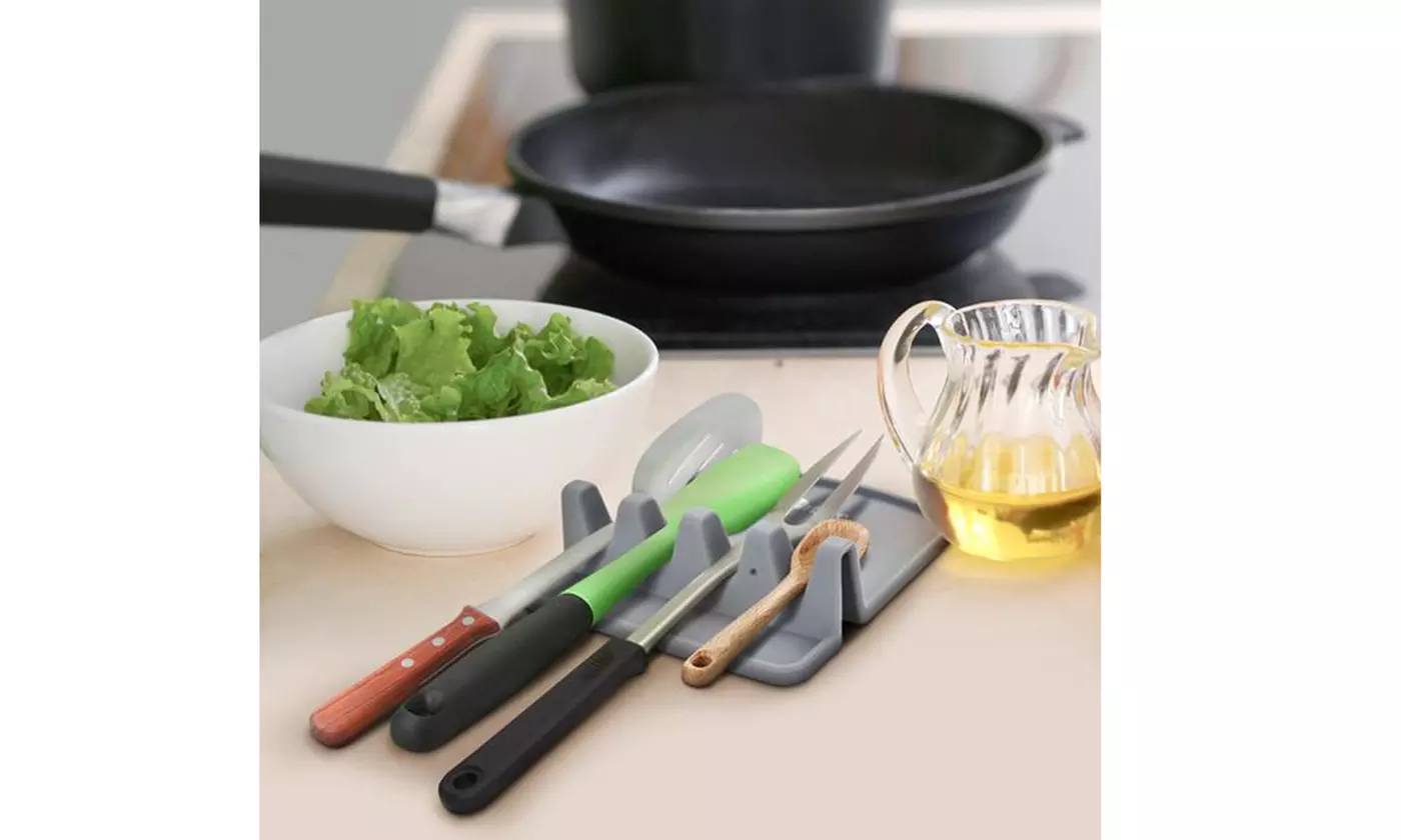 Silicone Spoon Rest with Drip Pad-Comes In 4 Colors