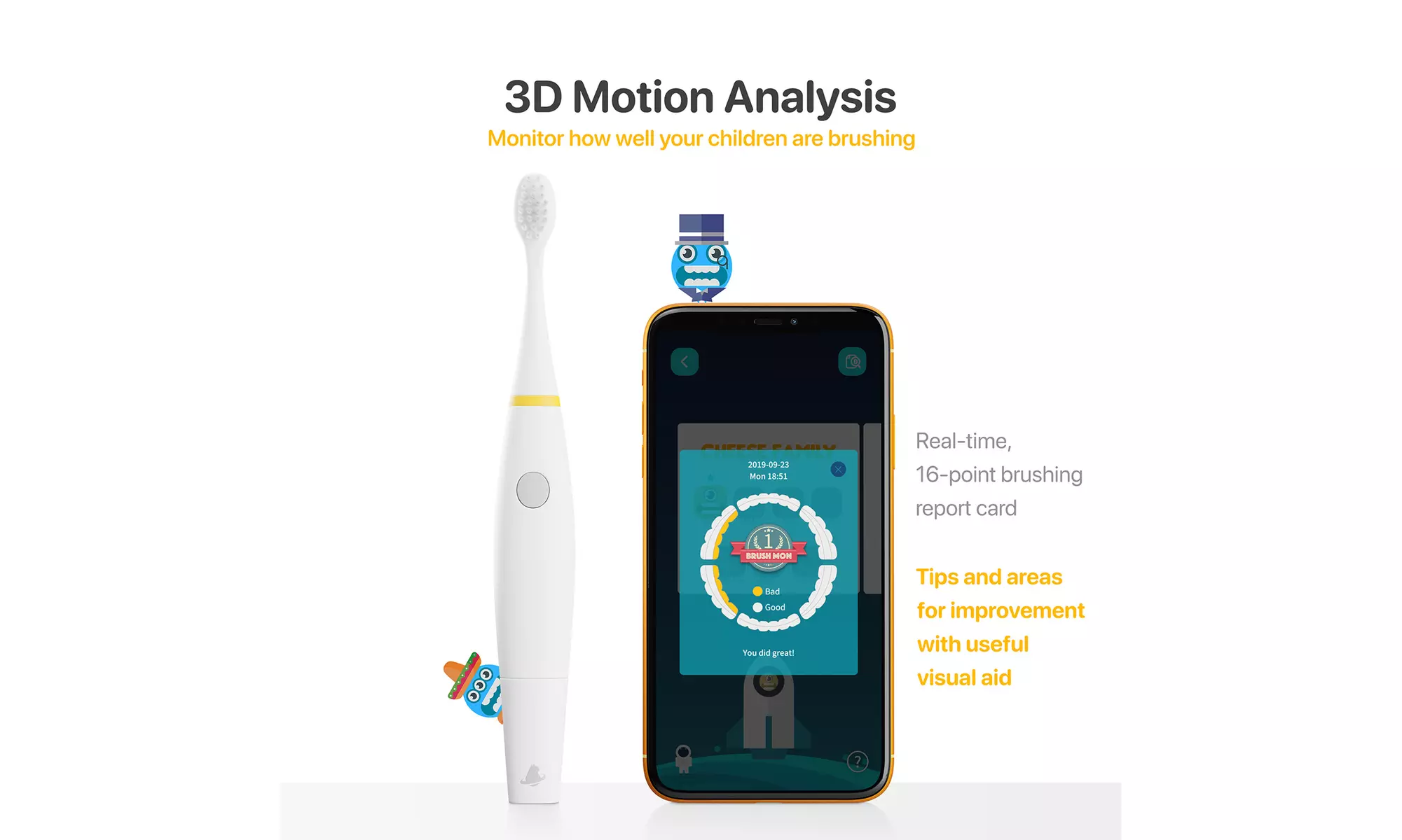 AquaSonic Brush Monsters Augmented Reality Smart ToothBrush for Kids - Second Medium