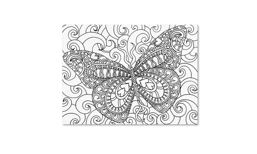 Kathy G. Ahrens 'Bashful Garden Butterfly Soaring' Canvas Art - Second Medium