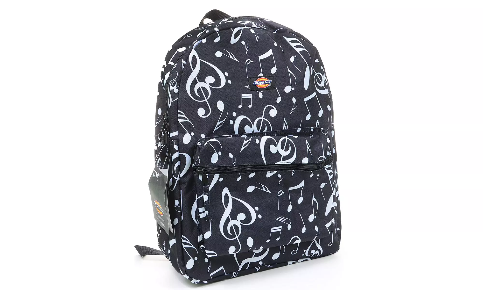 Dickies Black & White Music Notes Canvas School Backpack - Primary Image