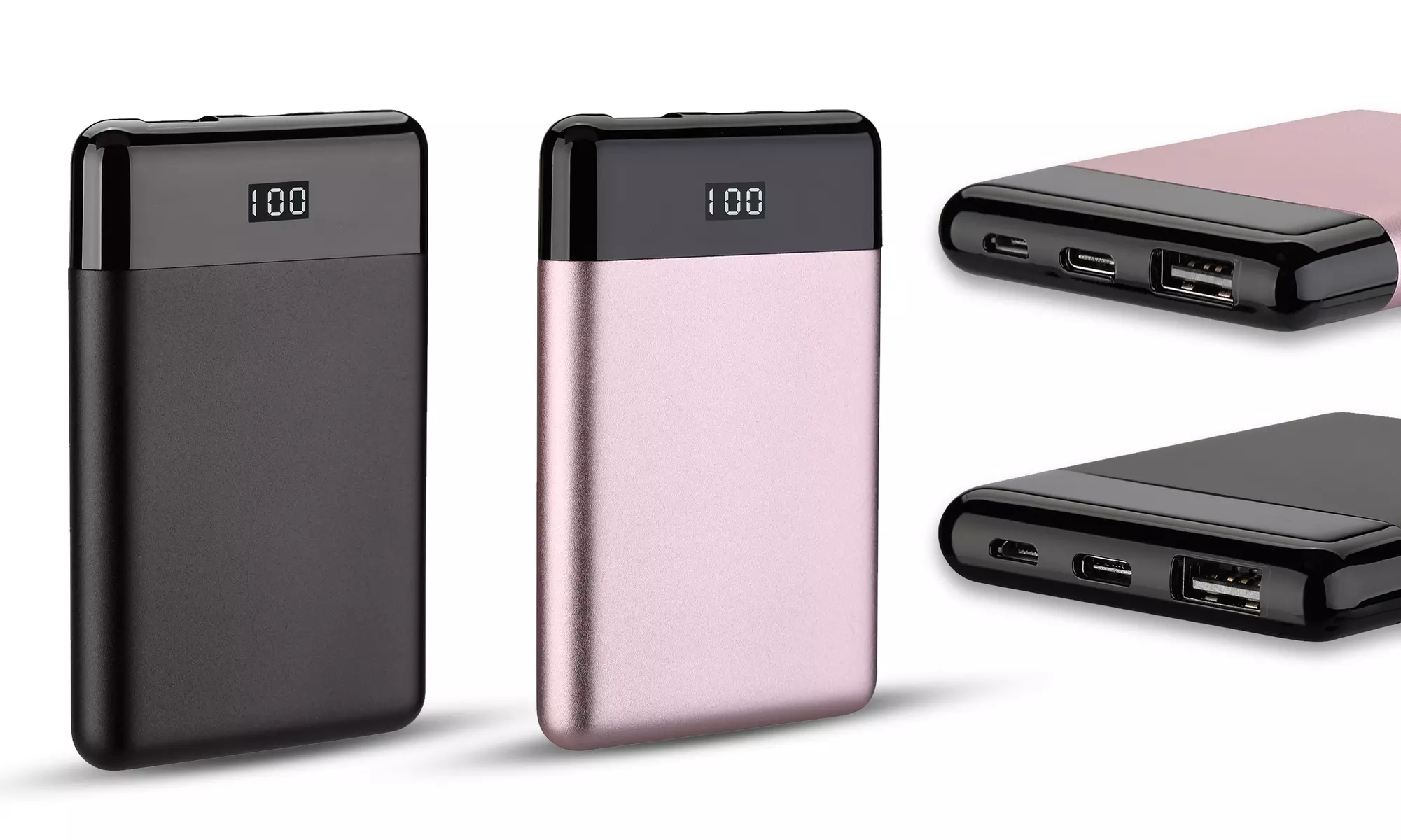 Shake Display Portable  Power Bank with Smart Charging - Primary Image