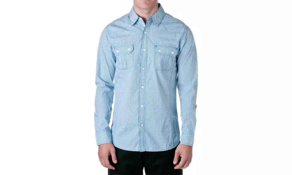 Jordan Craig Mens Cotton Plaid Checked Shirt, 2496-1 - Primary Image