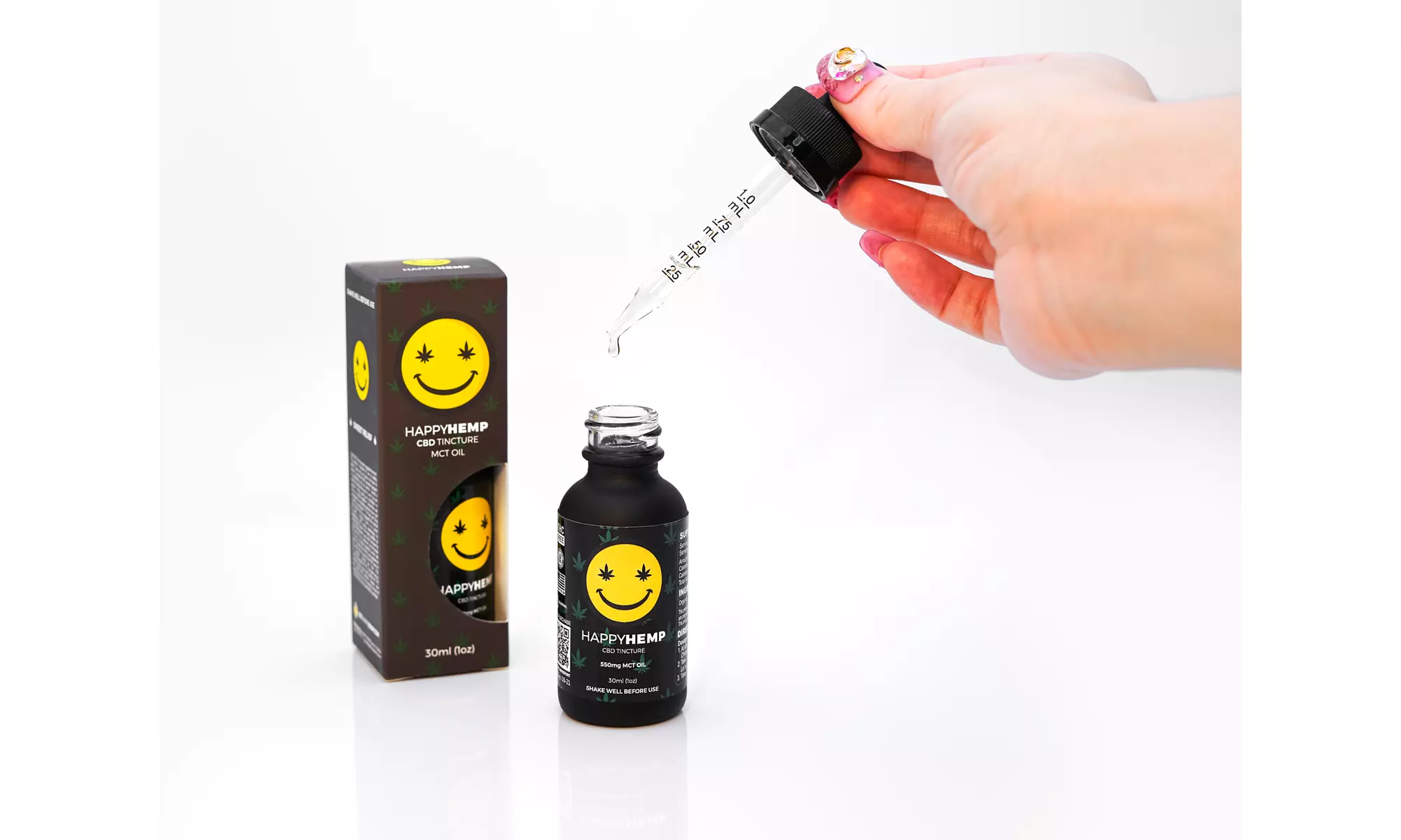 CBD MCT Oil Tinctures (250mg, 550mg, or 2500mg) from Happy Hemp