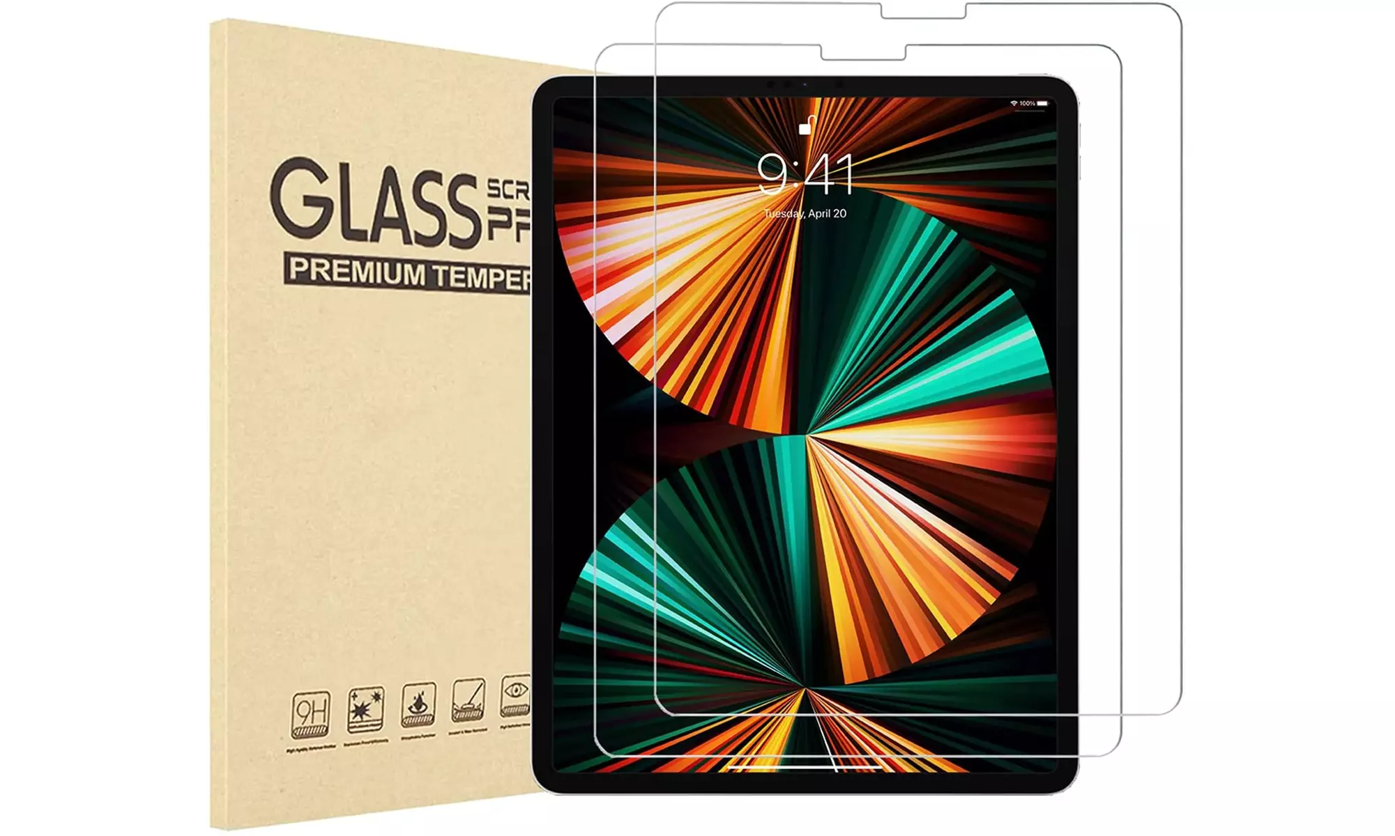 For iPad Pro 12.9 2022/2021/2020 (6th/5th/4th Generation) Glass Screen Protector