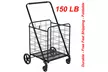 Heavy Duty 360 Degree Wheel Folding Super Jumbo Shopping Cart,Max 150 LB,Black - Second Medium