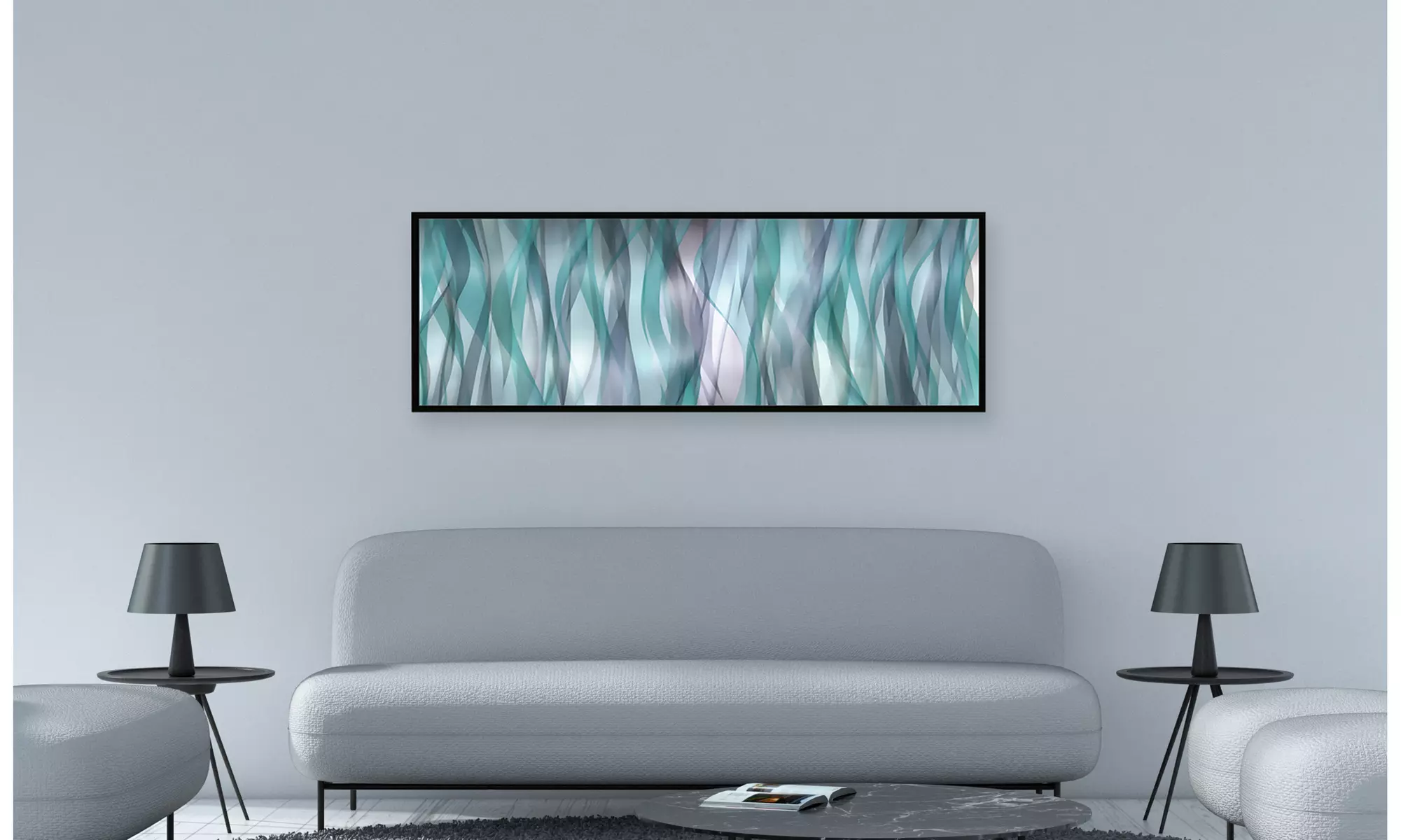 3  piece Wrapped Canvas or 1 piece Framed Canvass Wall Art Print  - Second Medium