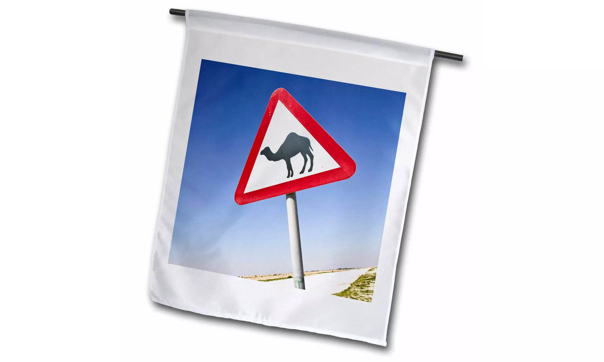  Garden Flag Qatar, Al Zubarah. Camel Crossing Sign-Road-AS30 WBI0168 - Walter  - Second Medium