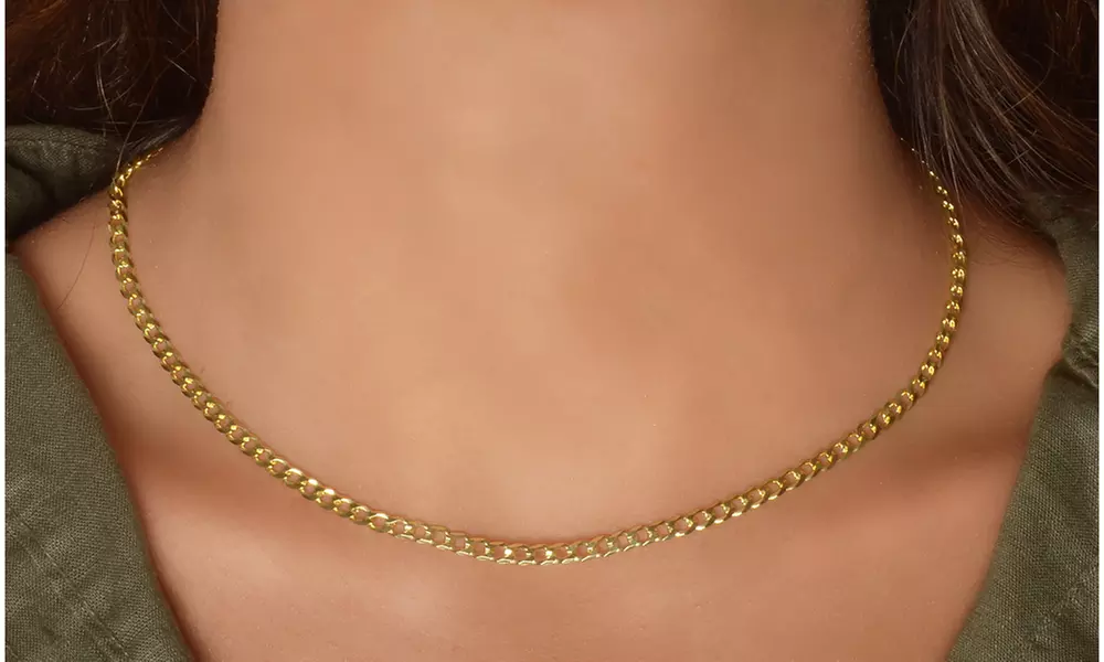 Italian Made "Kylie" Curb Chain in Solid Sterling Silver - Primary Image