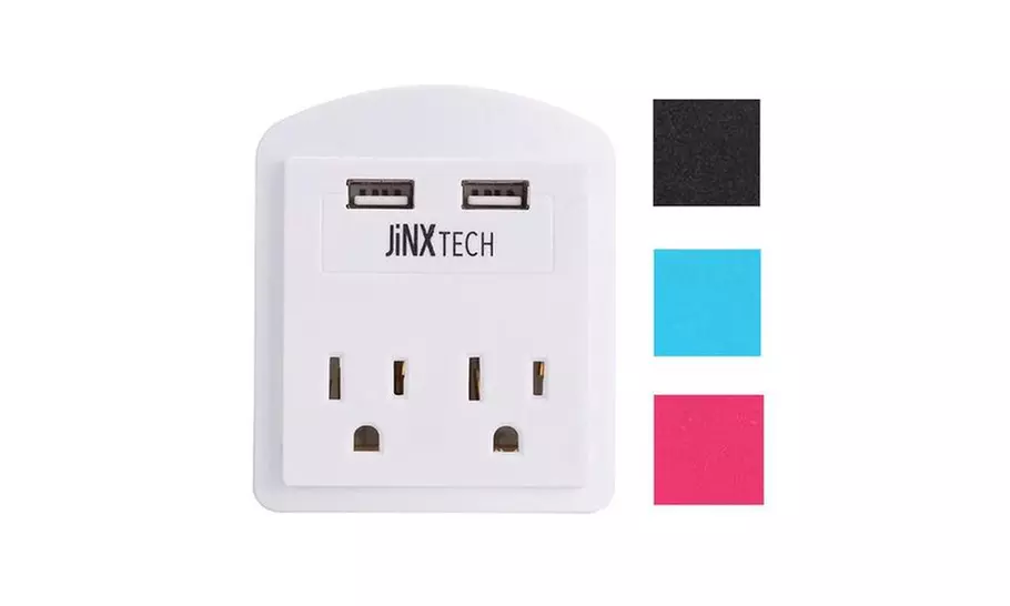 JT 2-Outlet Wall Tap with Dual USB - Primary Image