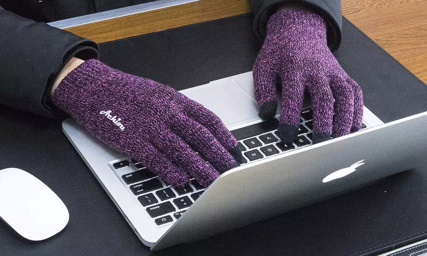 Men's Touchscreen Winter Knit Gloves 