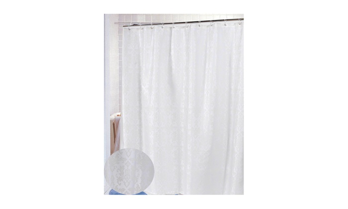 Carnation Home Fashion Damask Fabric Shower Curtain Groupon Carnation Home Fashion Damask Fabric Shower Curtain