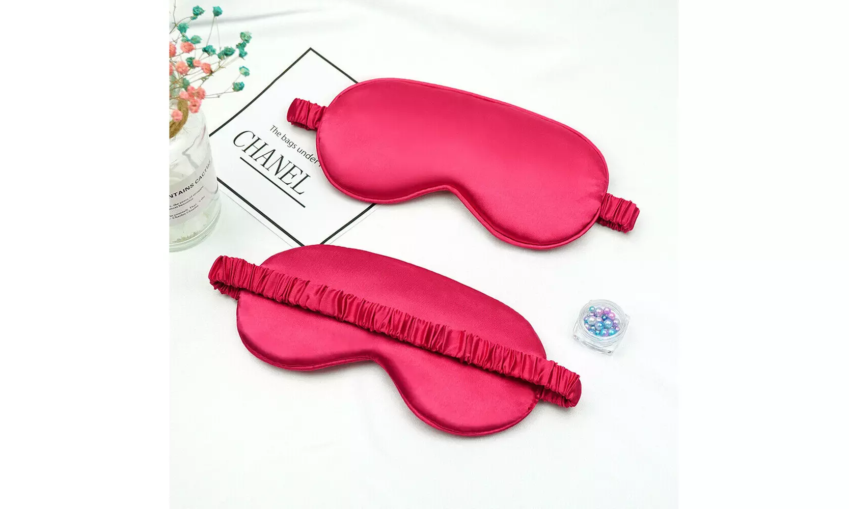 Double-sided Satin Silky travel Sleep Eye Mask Cover Padded Blindfold Smooth