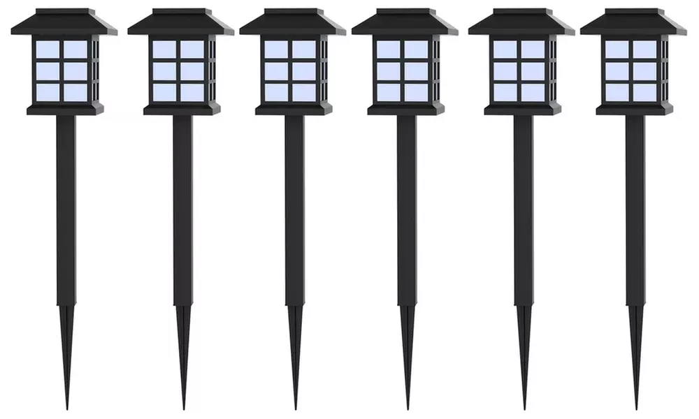 Pure Garden Outdoor Solar Lantern Landscaping Lights (6-Pack) - Second Medium
