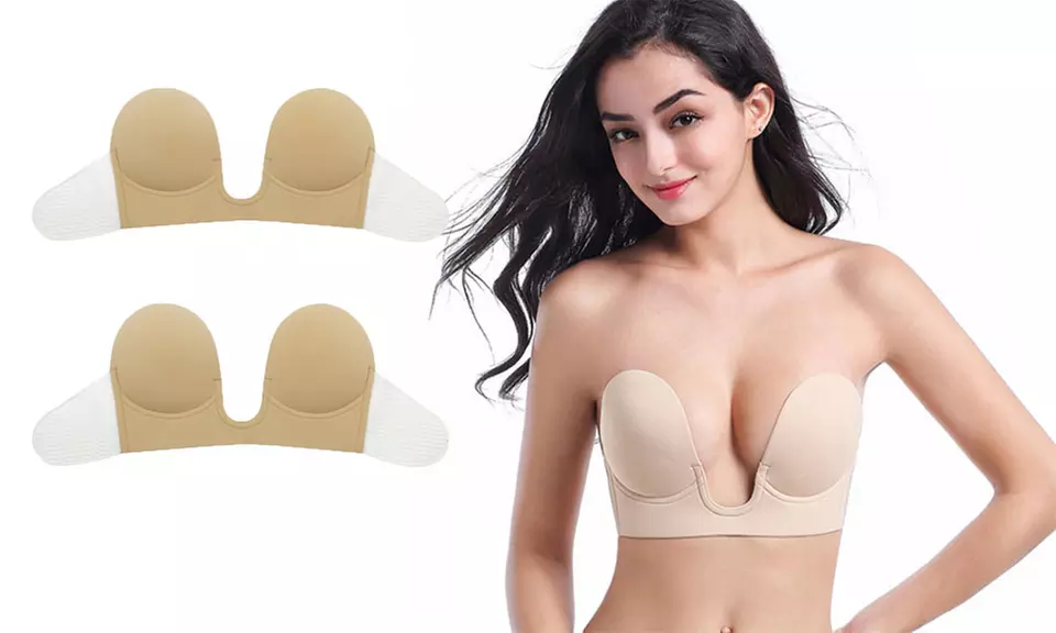 Sticky padded Push up Bra Women girls Strapless Silicone Bras full figure - Primary Image
