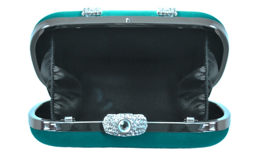 Image 6: Rhinestone Stud One Ring Knuckle Duster Clutch