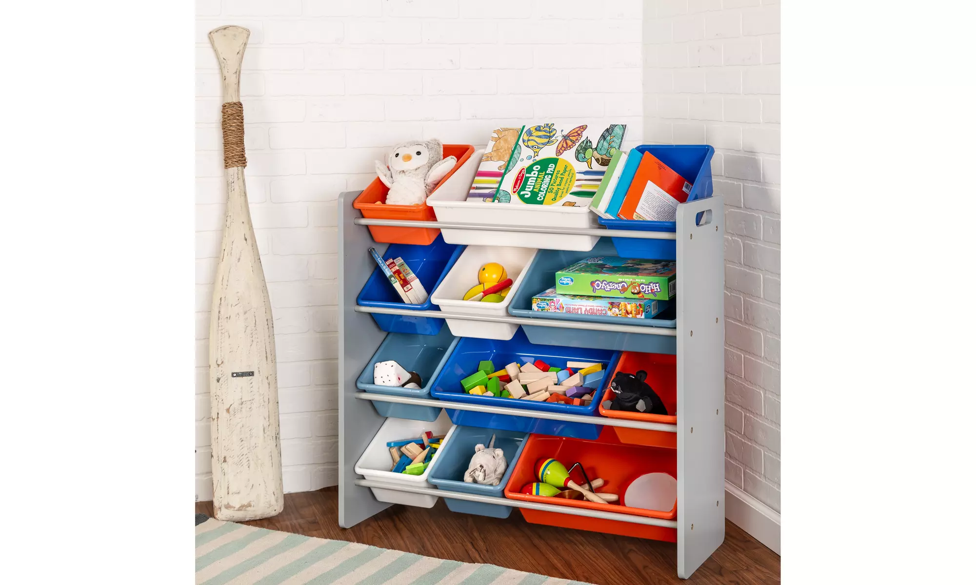 12-Bin Kids Toy Storage Organizer - Primary Image