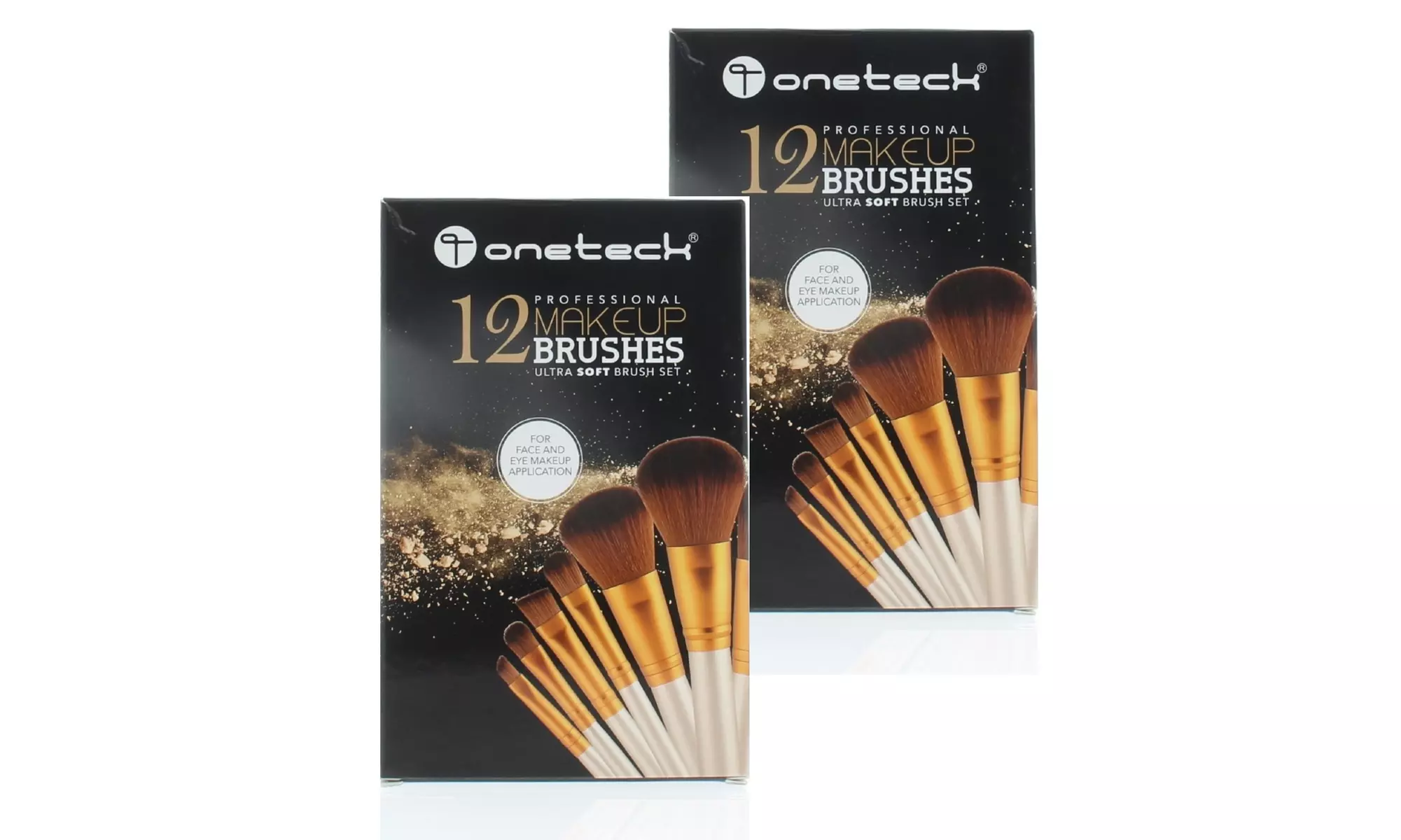 Oneteck Cosmetic Make-Up Brush Set 12 or 24 pcs - Second Medium