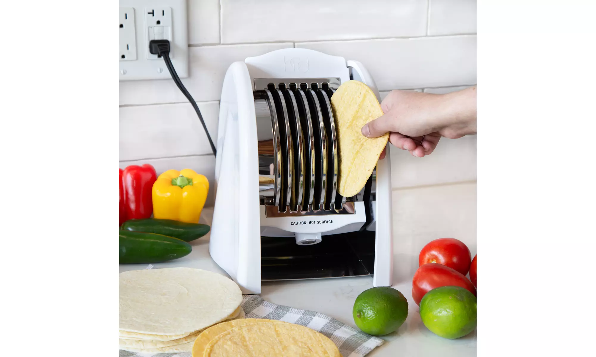 White Electric Tortilla Toaster - Primary Image