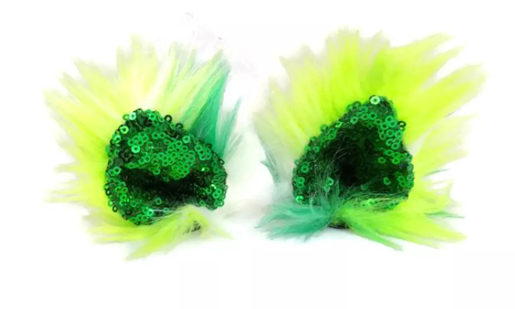 Kritter Klips Handcrafted Realistic Clip-On Hair Accessories- Green Sherbert  - Primary Image