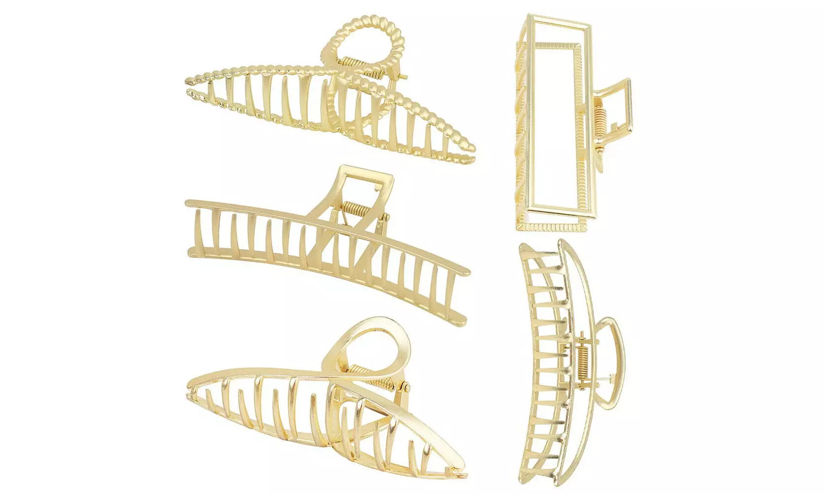 US 5-10 Pack Metal Jumbo Hair Claw Clip Large Strong Hold for Thick Hair Nonslip