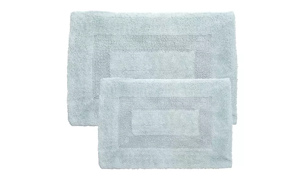 Reversible 100% Cotton Bath Mat Set (2 Piece) by Lavish Home