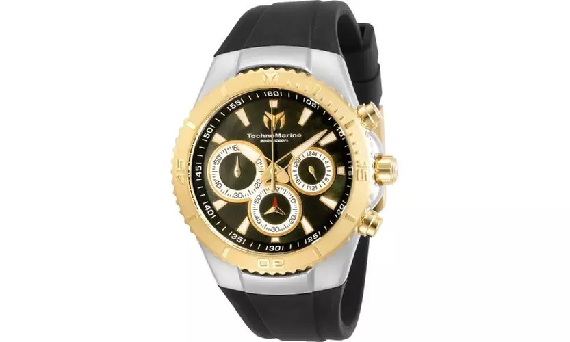 TechnoMarine Women's TM-218044 Manta Sea Quartz Black, Gold Dial Watch - Primary Image