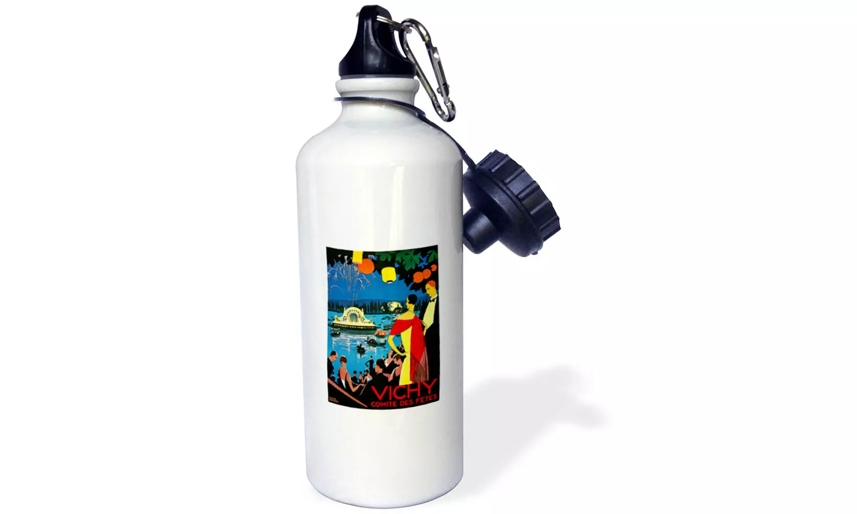  Water Bottle Vintage Vichy Comite Des Fetes French Theater Travel Poster  - Primary Image