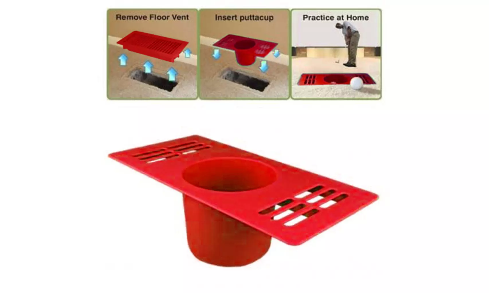 Golf Indoor Practice Ball Cup Family Golf Practice Hole Red - Second Medium