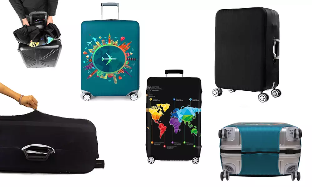 Protective Elastic Travel Suitcase Cover - Multiple Sizes And Prints Available - Primary Image